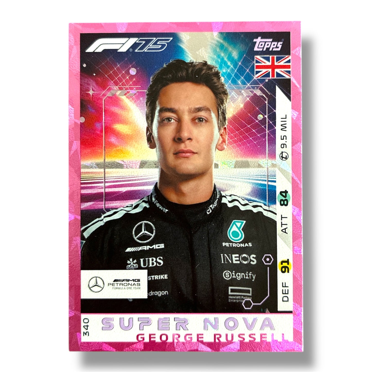 George Russell Super Nova Pink F1 Turbo Attax 2025