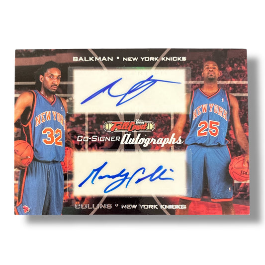 Renaldo Balkman & Mardy Collins Dual Auto Co-Signer Autographs 2006 Topps Full Court