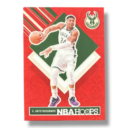 Giannis Antetokounmpo Red Scope Tribute 31/49 24/25 Panini Hoops Basketball