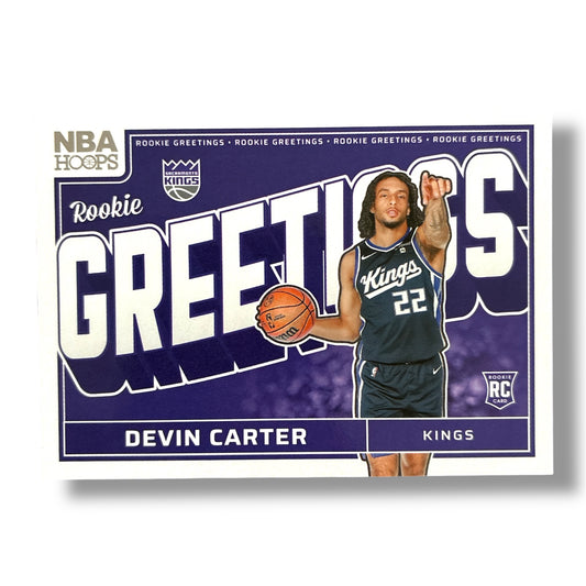 Devin Carter RC Rookie Greetings 24/25 Panini Hoops Basketball