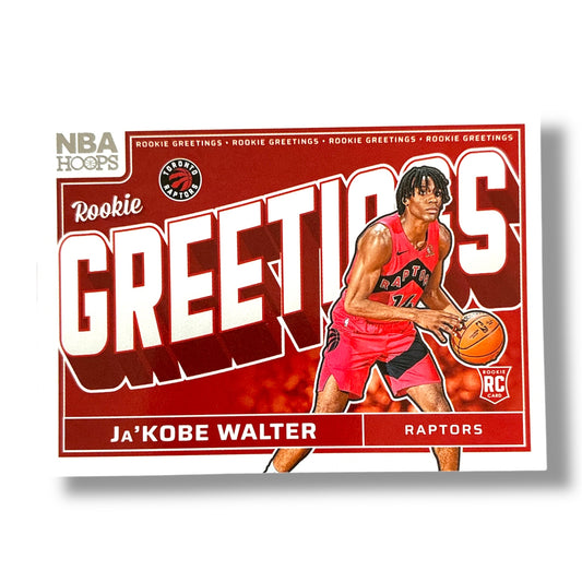 Ja’Kobe Walter RC Rookie Greetings 24/25 Panini Hoops Basketball