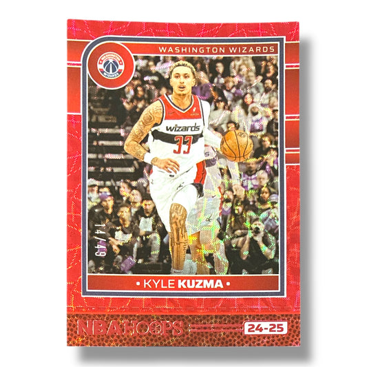Kyle Kuzma Red Scope 14/49 24/25 Panini Hoops Basketball
