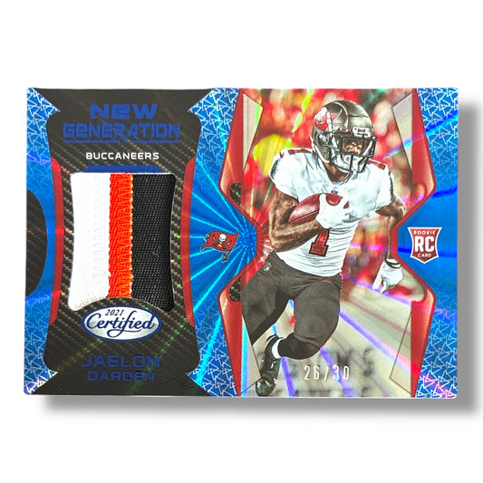 Jaelon Darden RC New Generation Patch 26/30 2021 Panini Certified Football