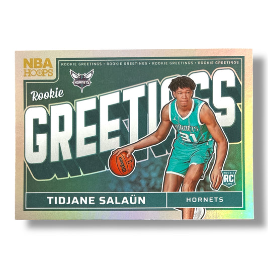 Tidjane Salaun RC Rookie Greetings Holo 24/25 Panini Hoops Basketball
