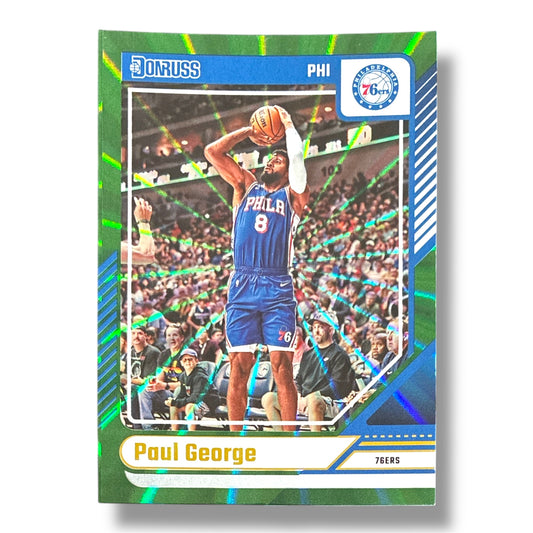 Paul George Green Laser 24/25 Panini Donruss Basketball